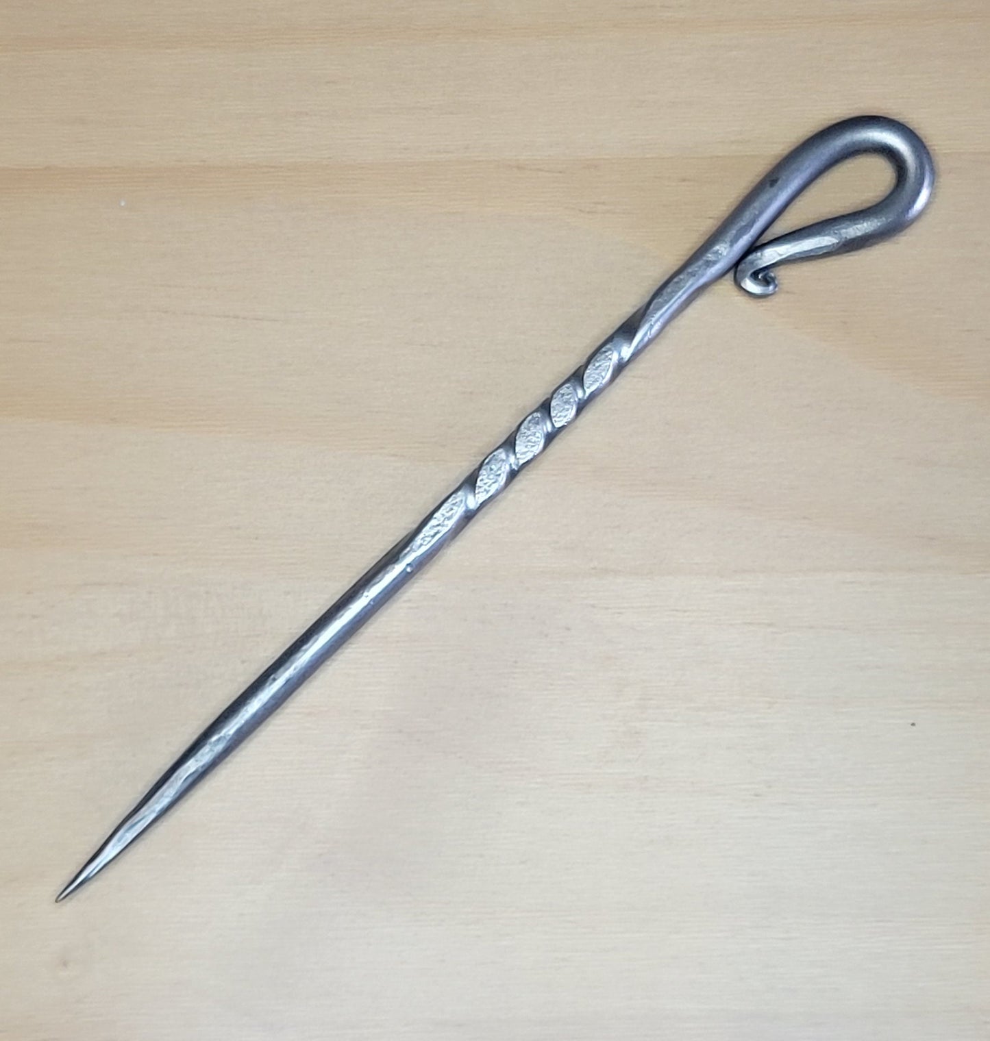 leather scribe, Marlin stick, forged hair pin, candle scribe, Blacksmith made.