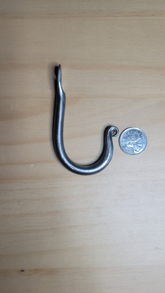 Forge coat hook with 1 1/4inch opening