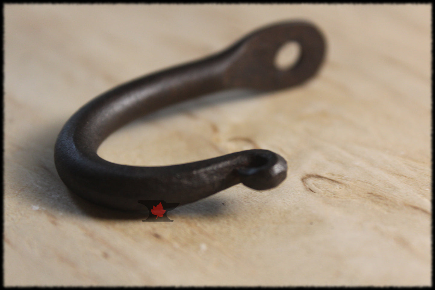 Hand forge J hook, wall hook, blacksmith made, small hook – RedMapleForge